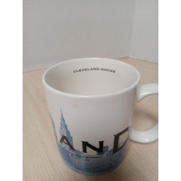 Starbucks Coffee Mug Barista 2002 Skyline Series Cleveland Rocks 10 Ounces - Picture 4 of 6